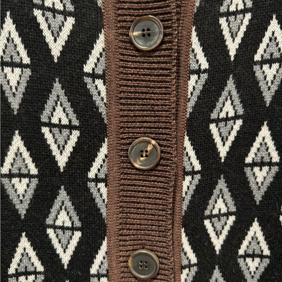 Autumn Adeigbo $525 NWT Brown Virgin Wool Button Up Sweater Odette Cardigan - Picture 4 of 7